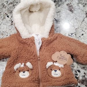 Baby Super Soft coat with top and pants set. Size 6 months NWT